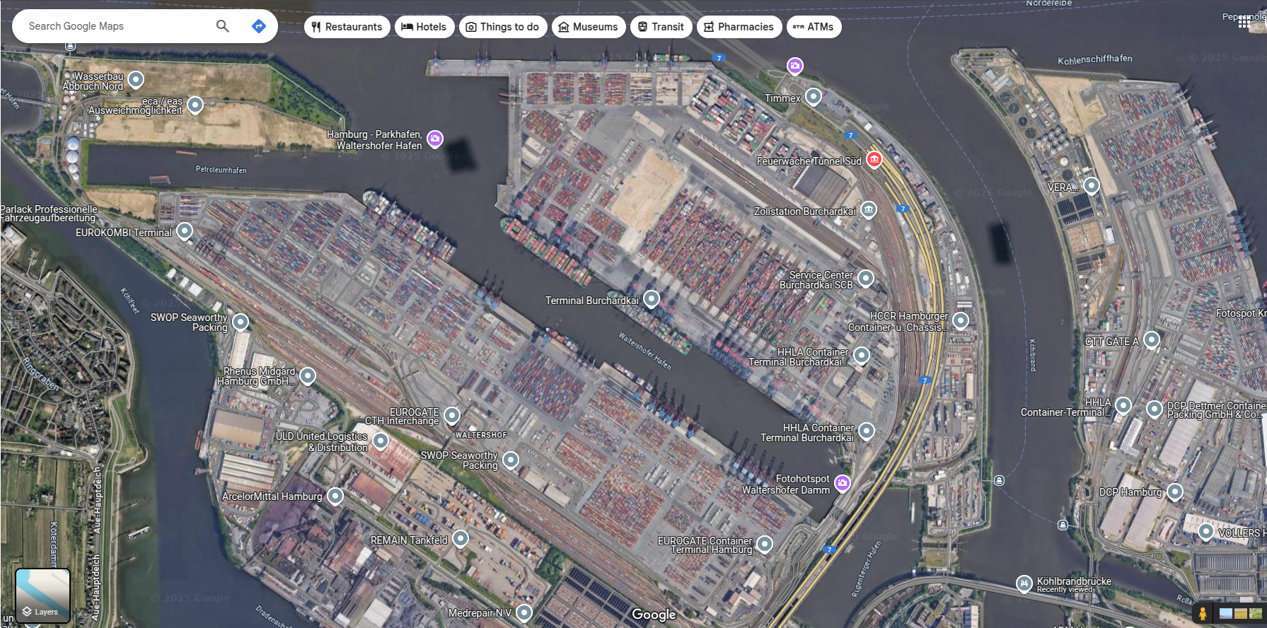 Google Maps Satellite View