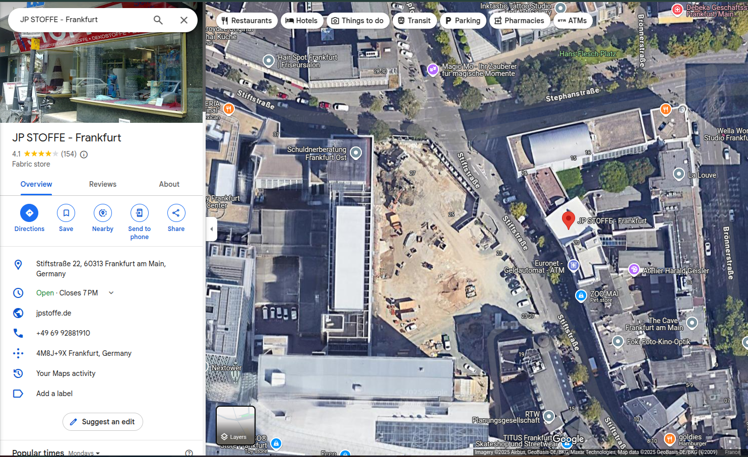Google Maps area Google Maps area